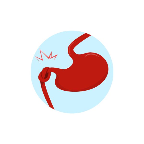 Indigestion from fatty food